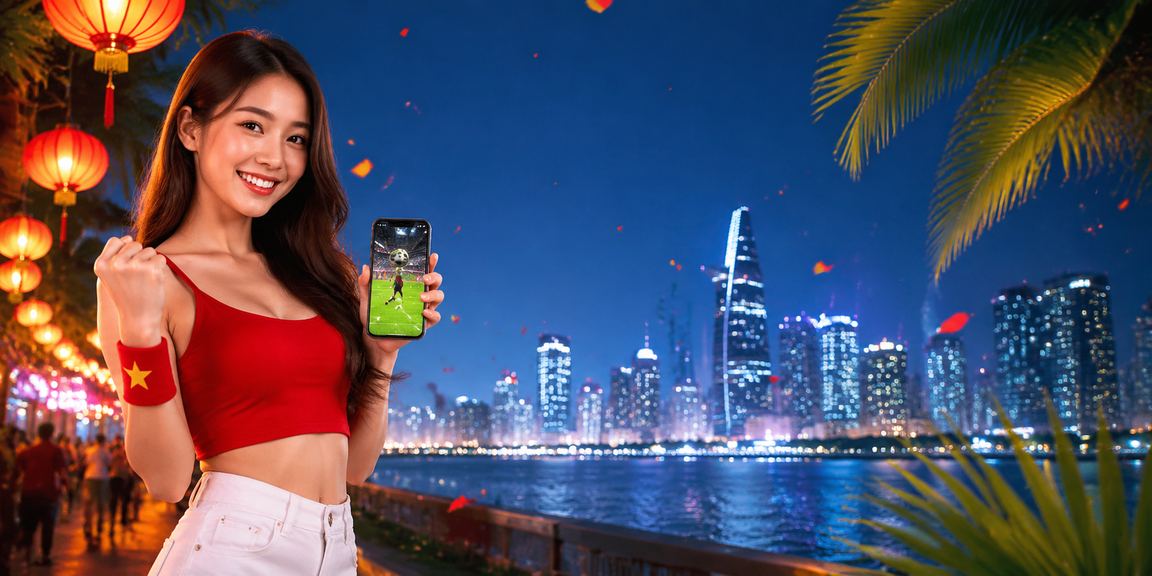 Người dùng TP.HCM chơi mobile casino tại khu chợ đêm sầm uất